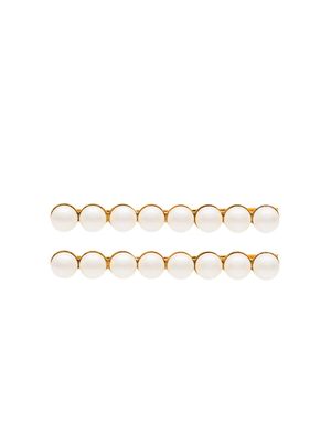 Jennifer Behr lot de deux barrettes Gracie - Blanc