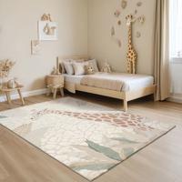 Kindervloerkleed Safari Giraf - Zacht Speelkleed in Neutrale Tinten-140 x 200 cm