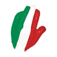 Opblaasbare supporters hand van vlag Italie 50 cm - thumbnail