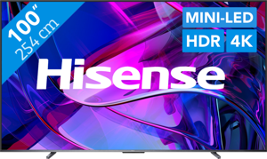 Hisense U7KQ 100U7KQ tv 2,54 m (100") 4K Ultra HD Smart TV Wifi Zwart 500 cd/m²