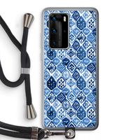 Blauw motief: Huawei P40 Pro Transparant Hoesje met koord