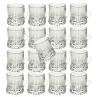 Set van 30x stuks shotglas vorm bierpul glaasje/glas met handvat van 2cl