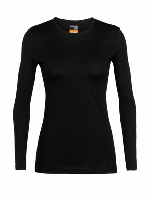 Icebreaker 200 Oasis LS Crewe Thermoshirt Dames Black L Icebreaker 200 Oasis LS Crewe Thermoshirt Dames Black L