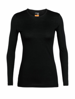 Icebreaker 200 Oasis LS Crewe Thermoshirt Dames Black L