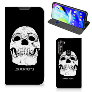 Mobiel BookCase Motorola Moto G8 Power Skull Eyes