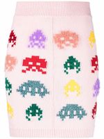 Stella McCartney minijupe Alien en maille intarsia - Rose - thumbnail