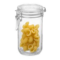 Voorraad/weck pot - 2x - transparant - glas - 21 x 10 cm - 1 L - Bormioli Rocco