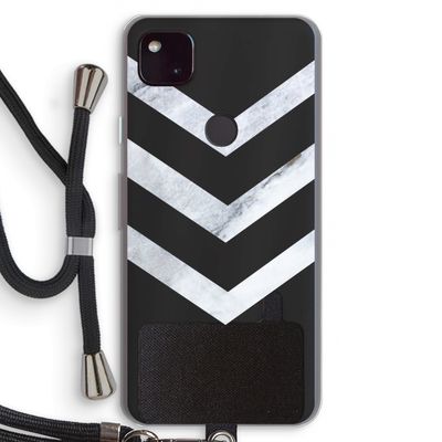Marmeren pijlen: Pixel 4a 5G Transparant Hoesje met koord