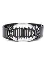 DSQUARED2 Gothic logo-buckle leather belt - Noir