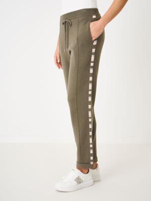 Dames joggingbroek met sportieve strepen