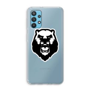 Angry Bear (white): Samsung Galaxy A32 4G Transparant Hoesje