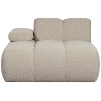 Woood Mojo chaise longue bank arm links bouclé Beige Melange