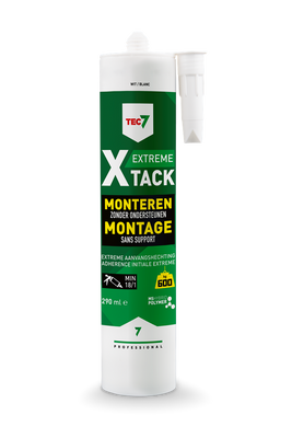 Tec7 X-Tack patroon Snelle montagekit 290ml Wit - 534525000