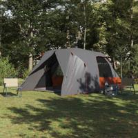 Dome Tent 6-Person met dak Grijs en Oranje 500 x 314 x 206 cm