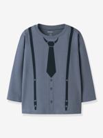 NMMRYDER t-shirt met lange mouwen voor jongens NAME IT Boxy-Fit grijsblauw