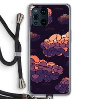 Patroon Wolken: Oppo Find X3 Transparant Hoesje met koord
