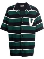 Valentino Garavani sweat boutonné à rayures - Bleu