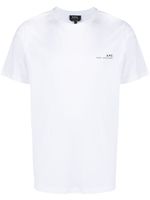 A.P.C. t-shirt à logo imprimé - Blanc