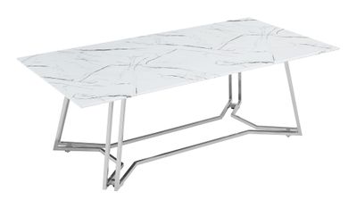 Artistiq Salontafel 'Facundo' Marmerlook, 110 x 60cm, kleur Wit