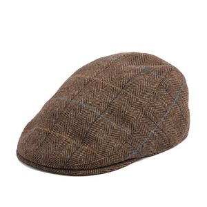 Cheviot Flat Cap Brown Herringbone