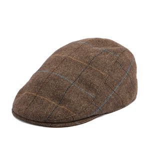 Cheviot Flat Cap Brown Herringbone