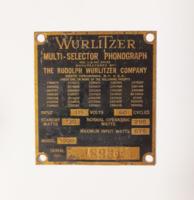 Wurlitzer 1500 ID-Tag, Origineel
