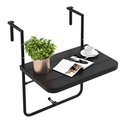 Balkontafel om op te Hangen Inklapbare Balkonhangmat Klaptafel Hangtafel voor Balkonleuningen 60 x 40 cm Antraciet