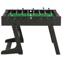 The Living Store Voetbaltafel Airhockey - 121 cm - Zwart - thumbnail