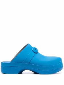 Ferragamo mules à logo Gancini - Bleu