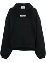 MOSCHINO JEANS hoodie en coton à logo imprimé - Noir