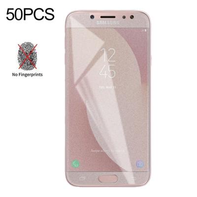 50 stuks non-Full matte Frosted gehard glas film voor Galaxy J7 (2017)/J7 Pro geen retail pakket