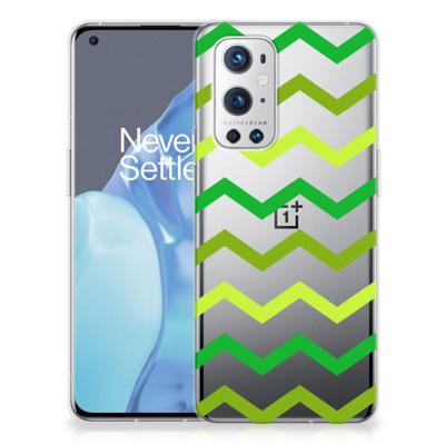 OnePlus 9 Pro | TPU bumper | Zigzag Groen