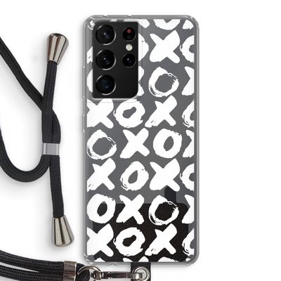 XOXO: Samsung Galaxy S21 Ultra Transparant Hoesje met koord