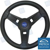 PREMF34521 - ZWART OVERMOLLED OXNARD STUURWIEL - 350