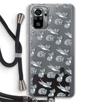 Poezen: Xiaomi Redmi Note 10S Transparant Hoesje met koord