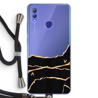 Gouden marmer: Honor Note 10 Transparant Hoesje met koord