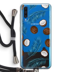 Kokosnoot roze: Samsung Galaxy A50 Transparant Hoesje met koord