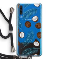 Kokosnoot roze: Samsung Galaxy A50 Transparant Hoesje met koord