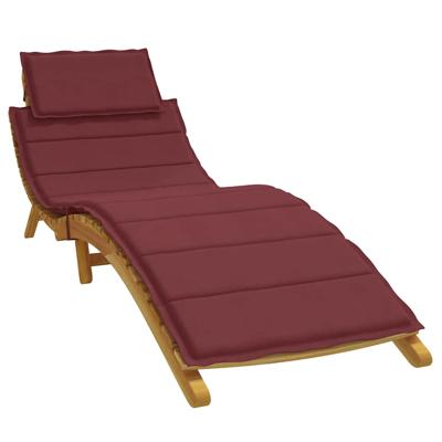 VidaXL Ligbedkussen 186x58x4 cm stof gemêleerd wijnrood