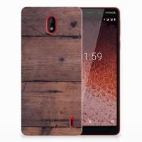 Nokia 1 Plus | Bumper Hoesje | Old Wood