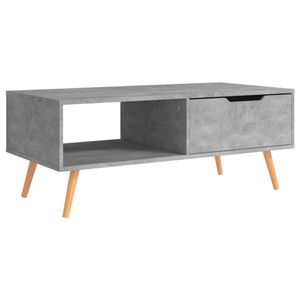 The Living Store Salontafel - Betongrijs - 100 x 49.5 x 43 cm - Stevig - Duurzaam