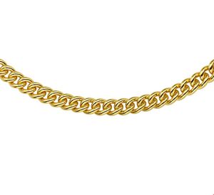 Ketting Zilgold Gourmetschakel geelgoud-zilveren kern 7 mm 45 cm