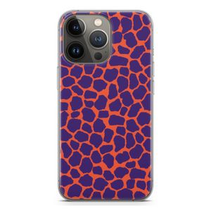 Purple Giraffe: iPhone 13 Pro Transparant Hoesje