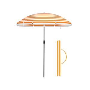 Opvouwbare parasol, Oranje + witte strepen / 160 cm