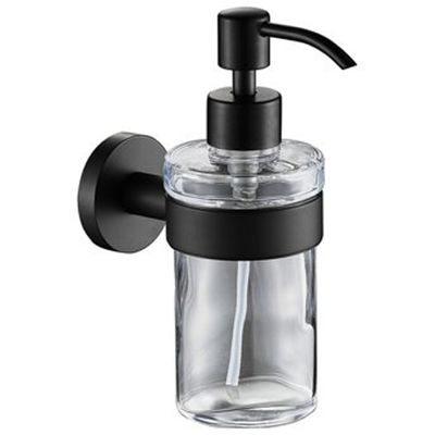 Plieger Vigo zeepdispenser glas met houder zwart 4784426
