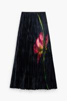 Kreukeltextuur rok - BLACK - L