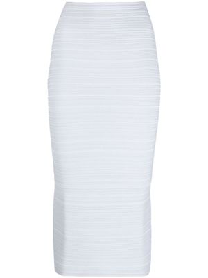 Philosophy Di Lorenzo Serafini Geribbelde kokerrok - Blauw Philosophy Di Lorenzo Serafini Geribbelde kokerrok - Blauw