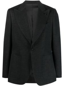 Lardini blazer boutonné à revers pointus - Noir