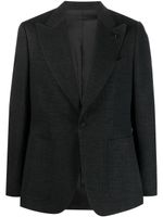 Lardini blazer boutonné à revers pointus - Noir - thumbnail