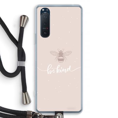 Be(e) kind: Sony Xperia 5 II Transparant Hoesje met koord